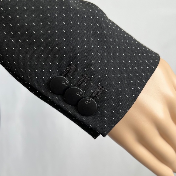 Willow and Thread Black & White Dark Academia One-Button Blazer, Size 6 - Picture 6 of 8